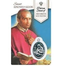 Shomali Prayer Card with Medal Healing St-Alphonsus  Arthritis