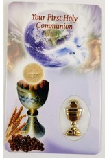 Shomali Prayer Card with Medal Communion