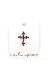 Shomali Sapphire Cross Pin