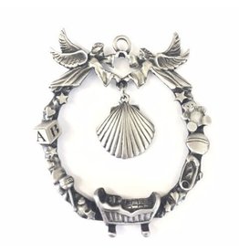 Shomali Baby & Shell Ornament  Pewter made in Canada