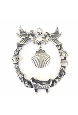 Shomali Baby & Shell Ornament  Pewter made in Canada