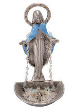 Abbey + CA Gift Pewter Our Lady of Grace Rosary Holder