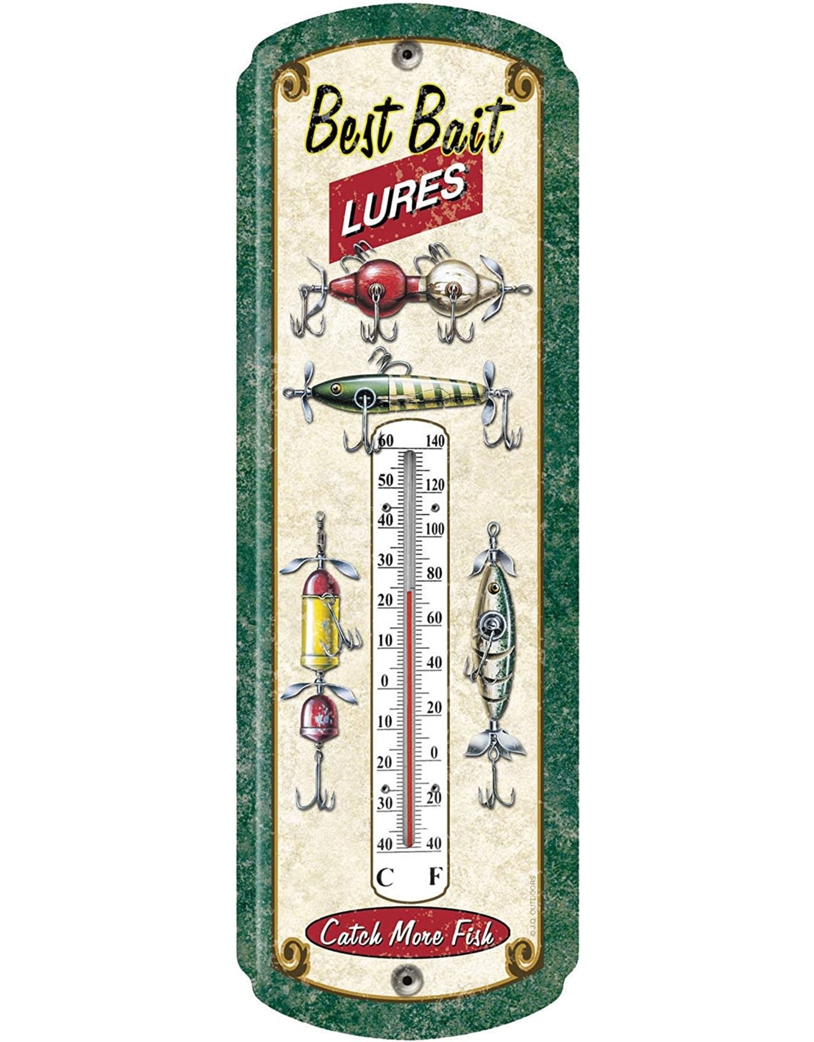 Rivers Edge Products Tin Thermometer - Fishing Lure
