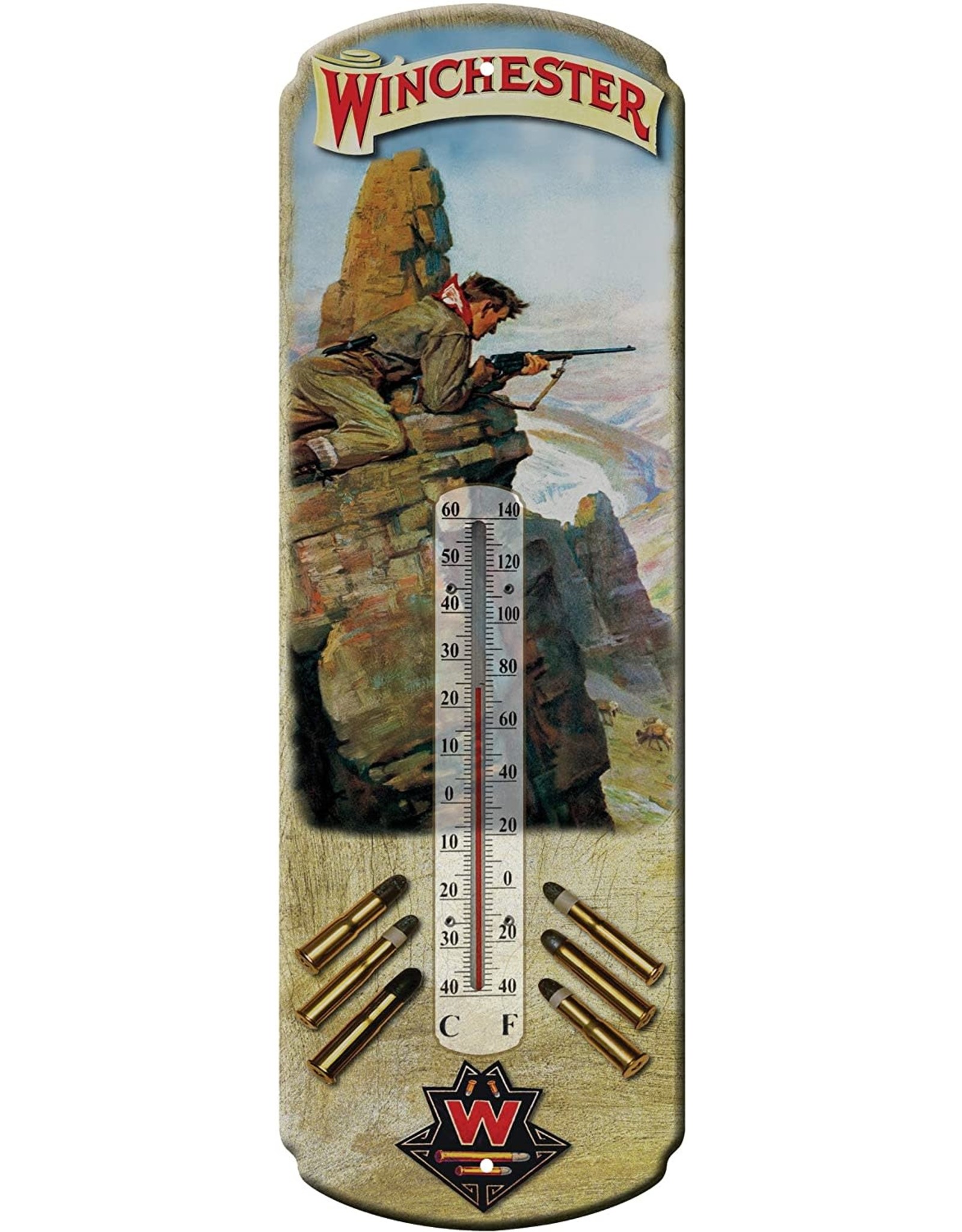 Rivers Edge Products Winchester Hunting Tin Thermometer