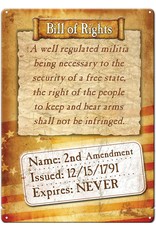 Rivers Edge Products Tin Sign 12"x 17" - Bill of Rights 2nd Amendment