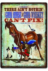 Rivers Edge Products Tin Sign 12in x 17in - Horse Whiskey
