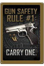 Rivers Edge Products Tin Sign 12in x 17in - Gun Safety