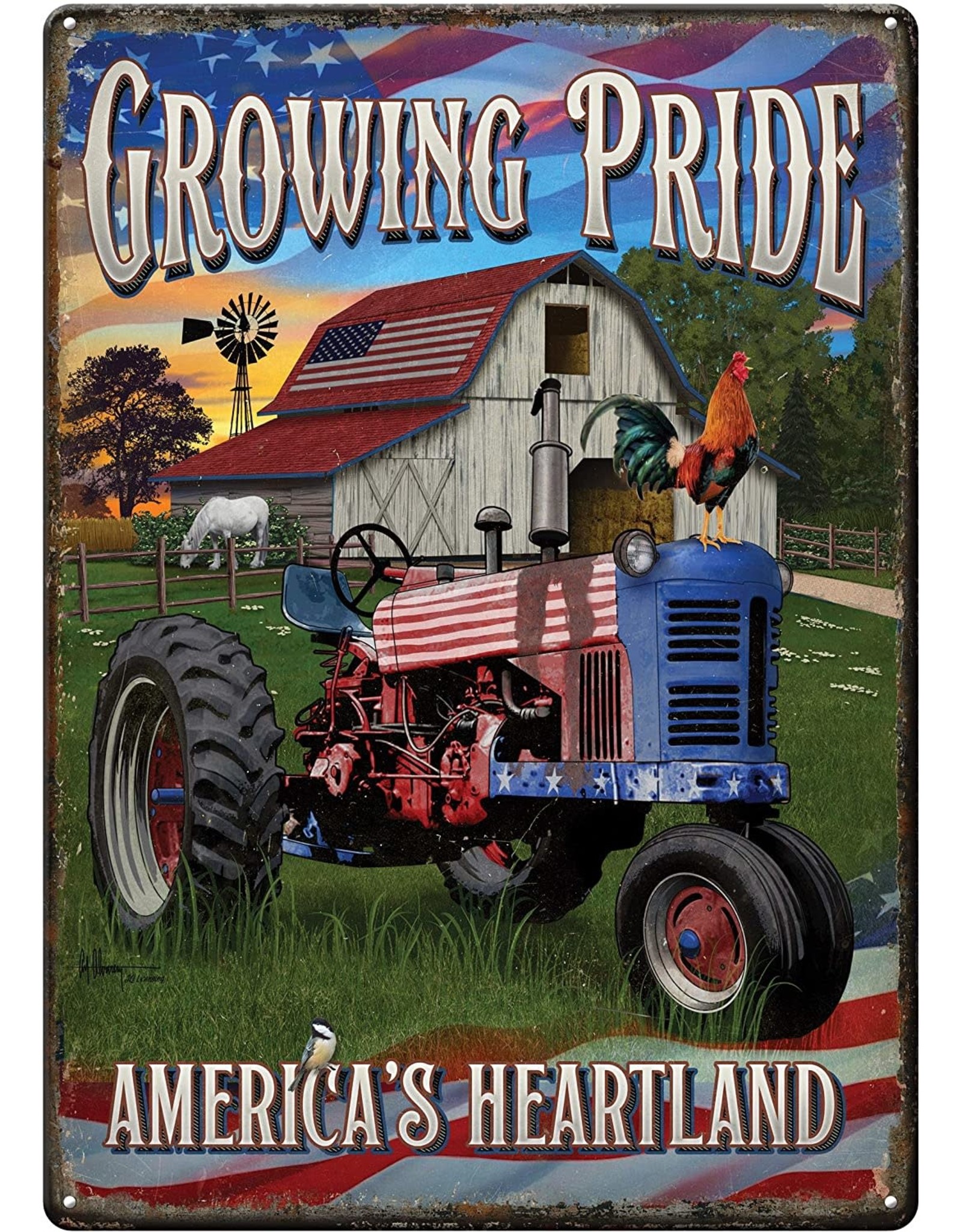 Rivers Edge Products Tin Sign 12"x17" - Growing Pride