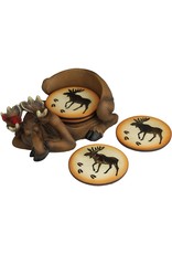 Rivers Edge Products Coaster Set - Moose