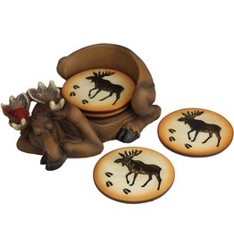 Rivers Edge Products Coaster Set - Moose