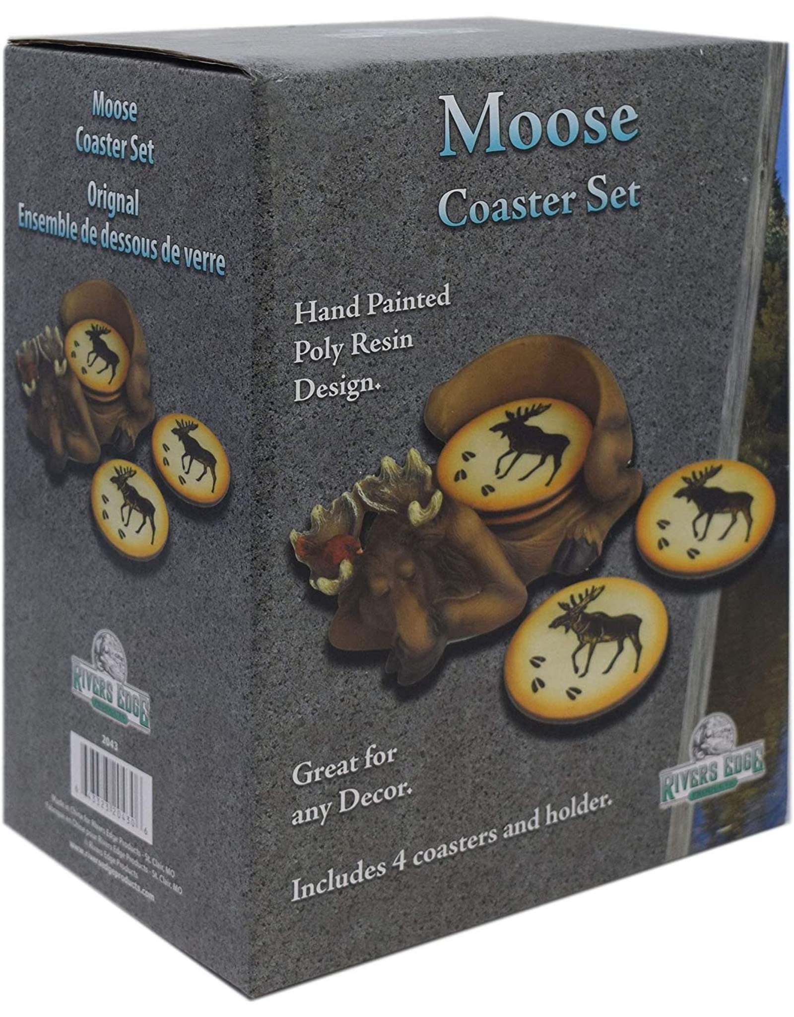 Rivers Edge Products Coaster Set - Moose