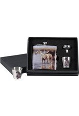 Rivers Edge Products Flask and Shot Set - Horse