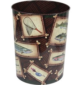 Rivers Edge Products Waste Basket - Fishing Theme