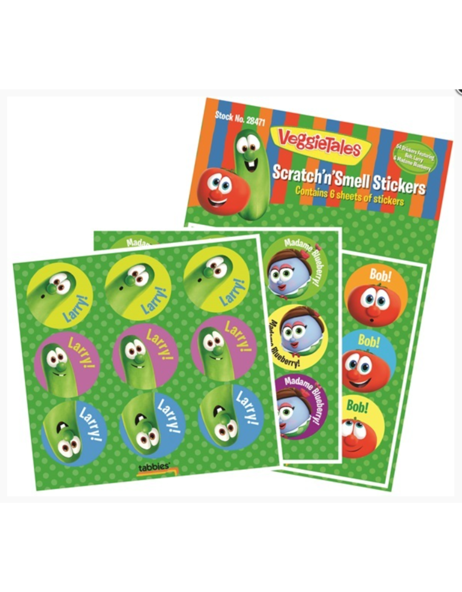 Tabbies VeggieTales® Scratch'n'Smell Stickers, 54 Pack