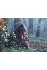 Rivers Edge Products Jigsaw Puzzle in Tin Box, 1000 Pieces, 28 by 20 Inch, Puzzles for Adults and Kids - Bear Scene