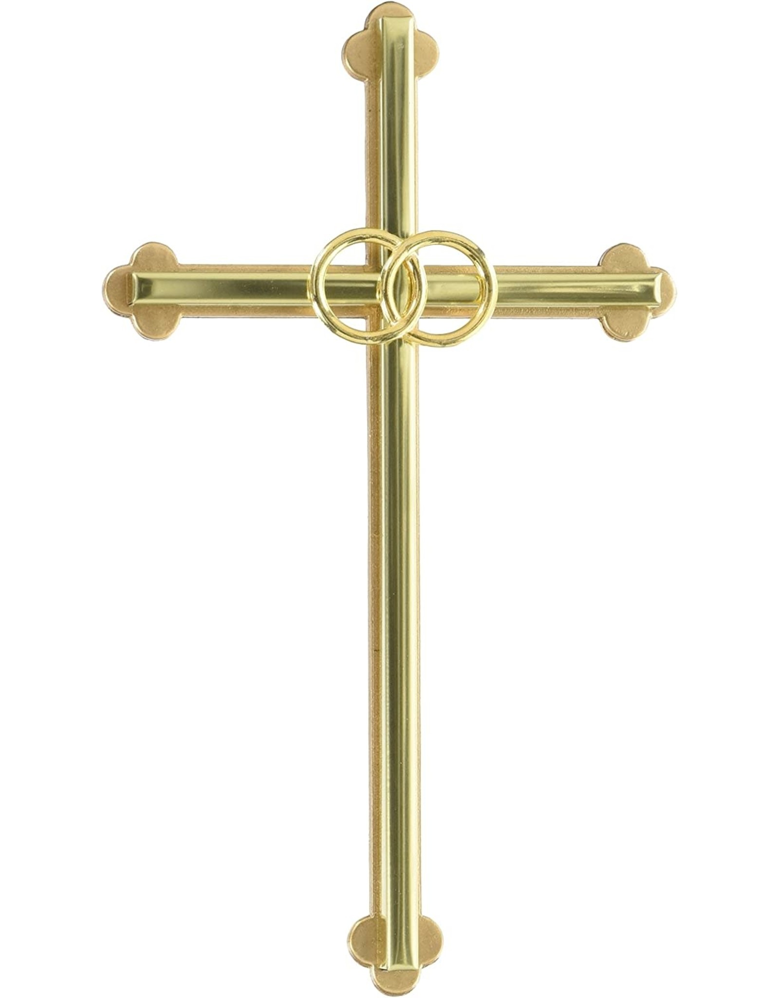 Abbey + CA Gift 8" Gold Cross with Rings
