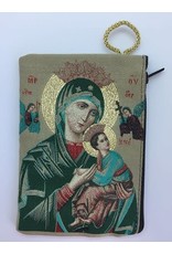 Oremus Mercy Small Rosary Pouch -Our Lady of Perpetual Help (3″ x 4″)