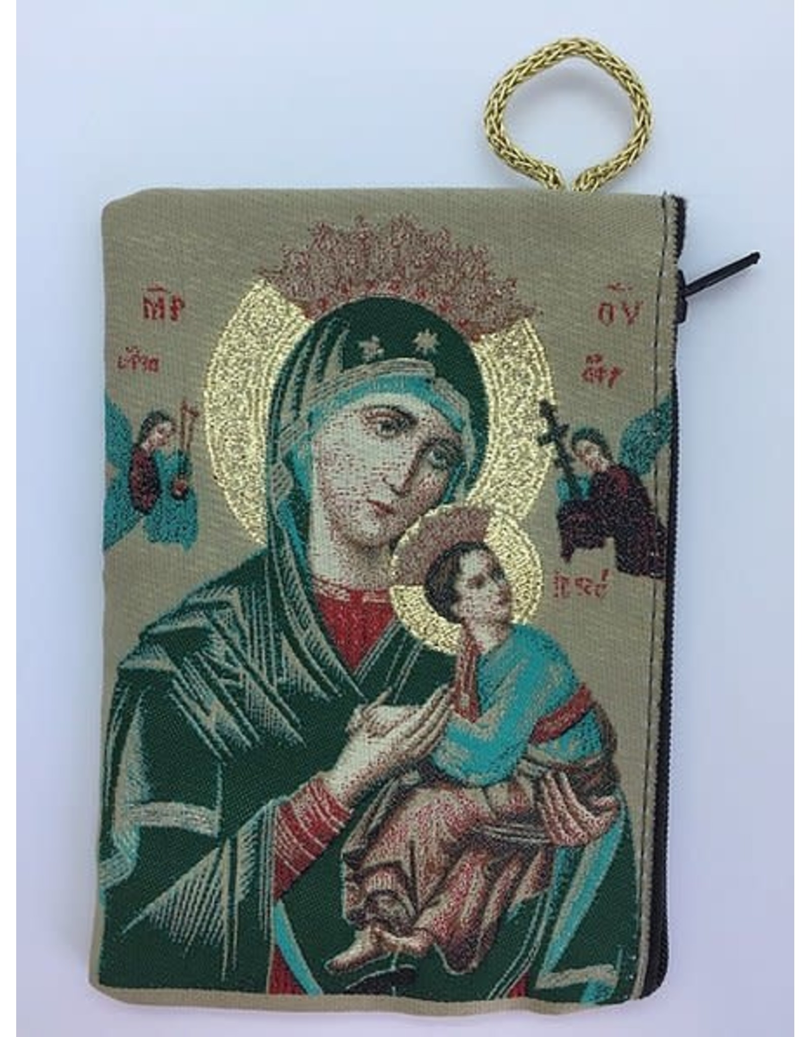 Oremus Mercy Small Rosary Pouch -Our Lady of Perpetual Help (3″ x 4″)