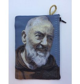 Oremus Mercy Small Rosary Pouch -Padre Pio (3″ x 4″)