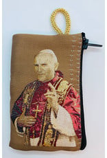 Oremus Mercy Small Rosary Pouch - Saint Pope John Paul II (3" x 4")