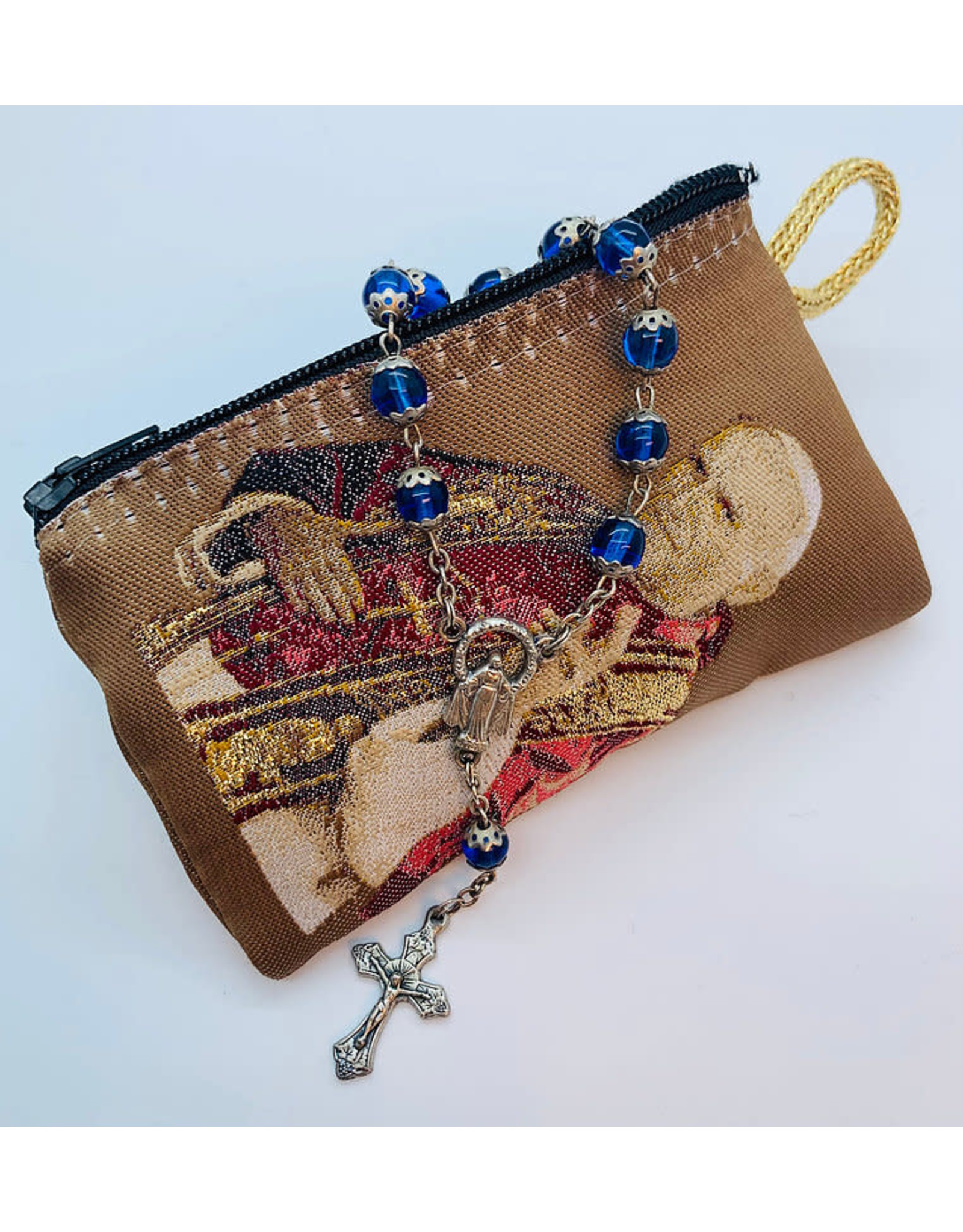 Oremus Mercy Small Rosary Pouch - Saint Pope John Paul II (3" x 4")