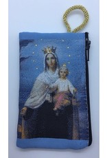 Oremus Mercy Small Rosary Pouch – Our Lady of Mount Carmel (3″ x 4″)