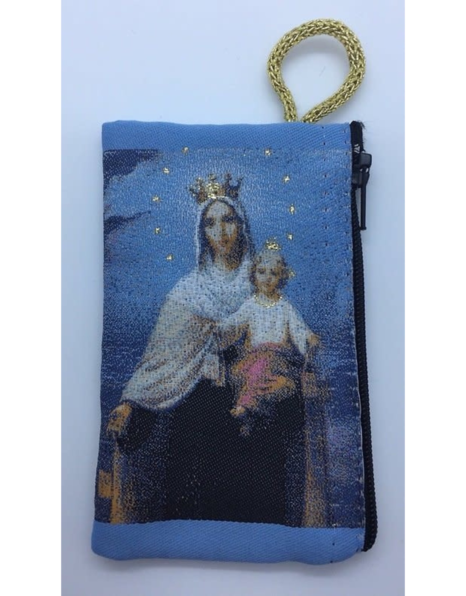 Oremus Mercy Small Rosary Pouch – Our Lady of Mount Carmel (3″ x 4″)