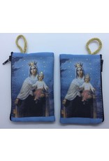 Oremus Mercy Small Rosary Pouch – Our Lady of Mount Carmel (3″ x 4″)