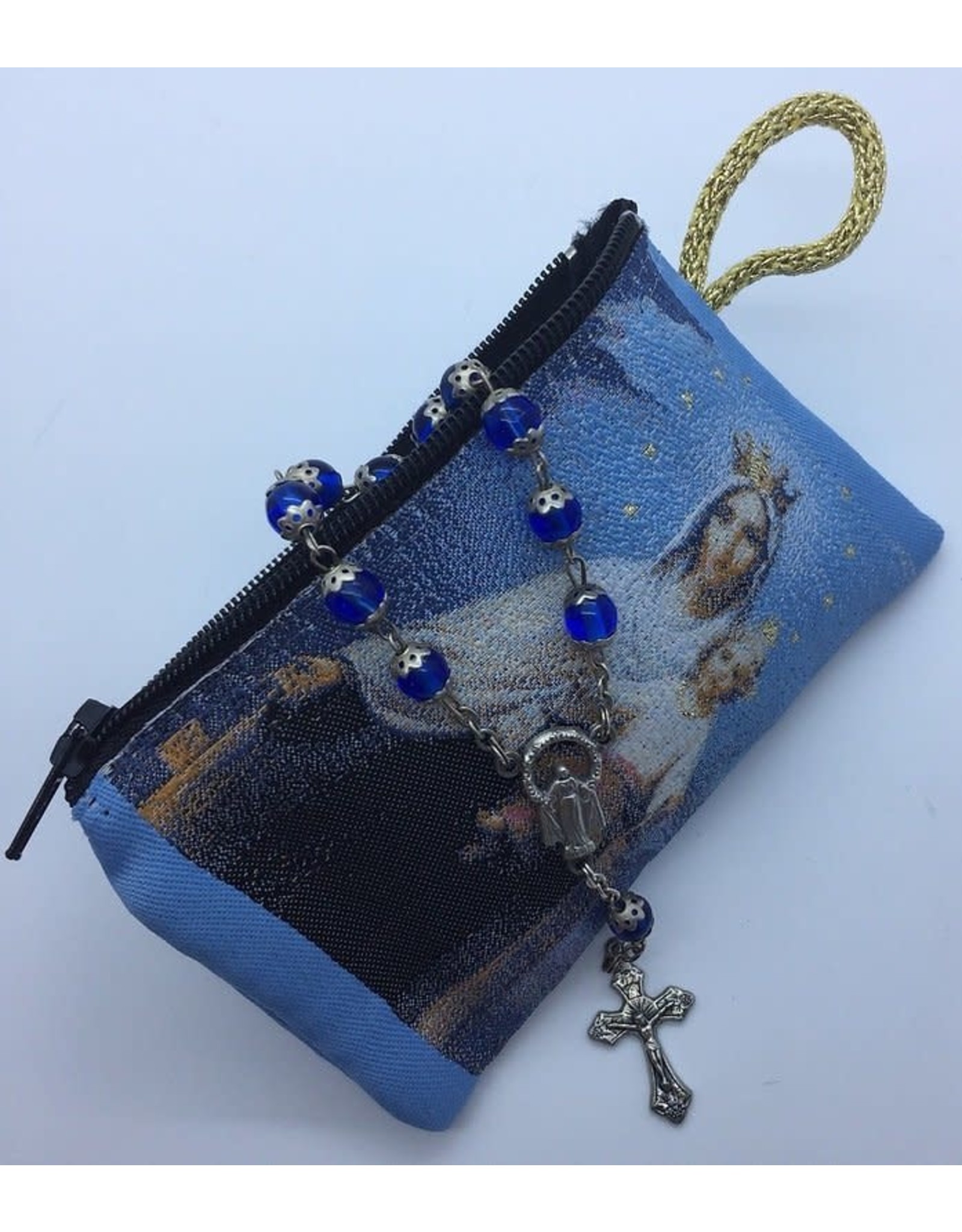 Oremus Mercy Small Rosary Pouch – Our Lady of Mount Carmel (3″ x 4″)