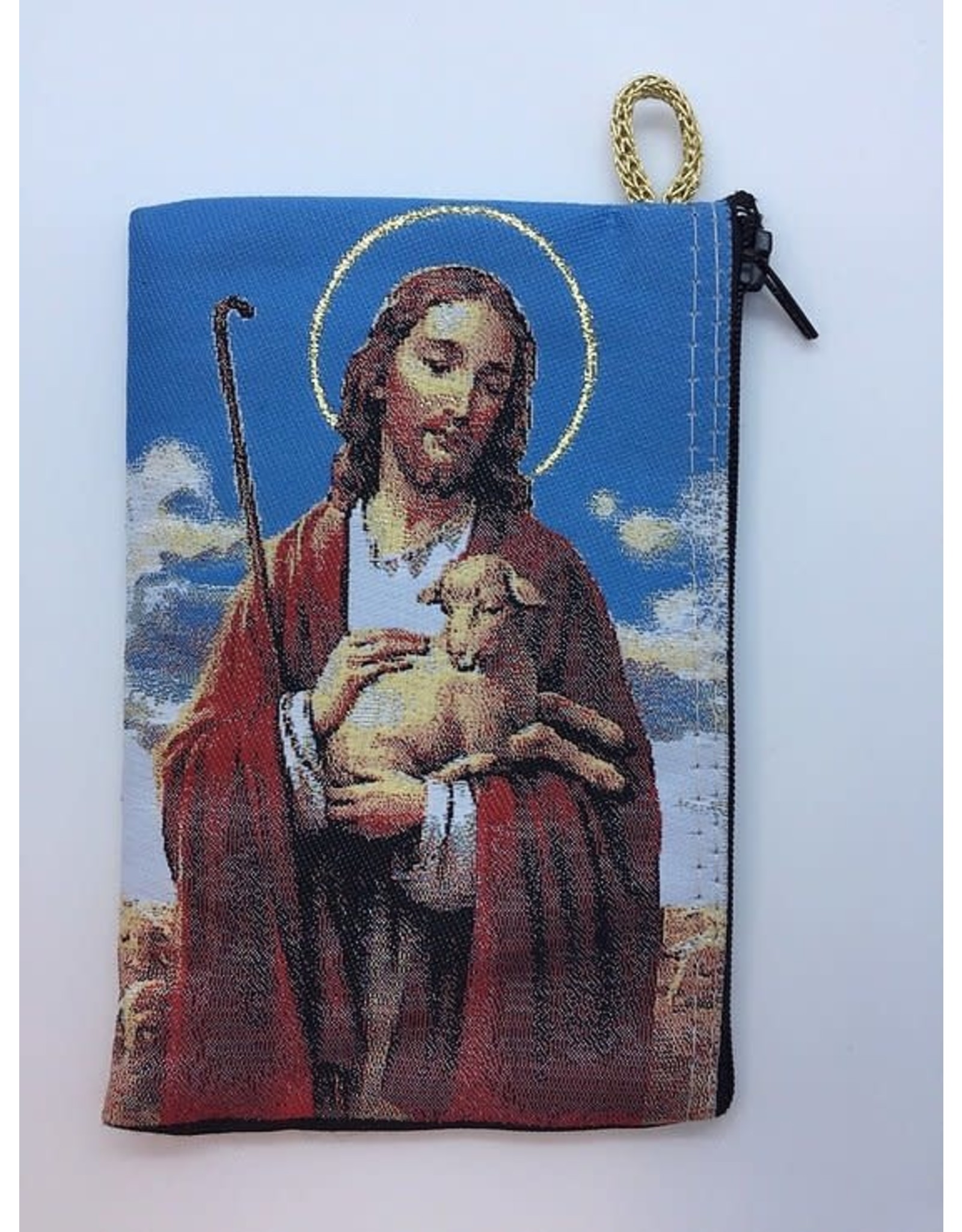 Oremus Mercy Medium Rosary Pouch – The Good Shepherd (4″ x 6″)