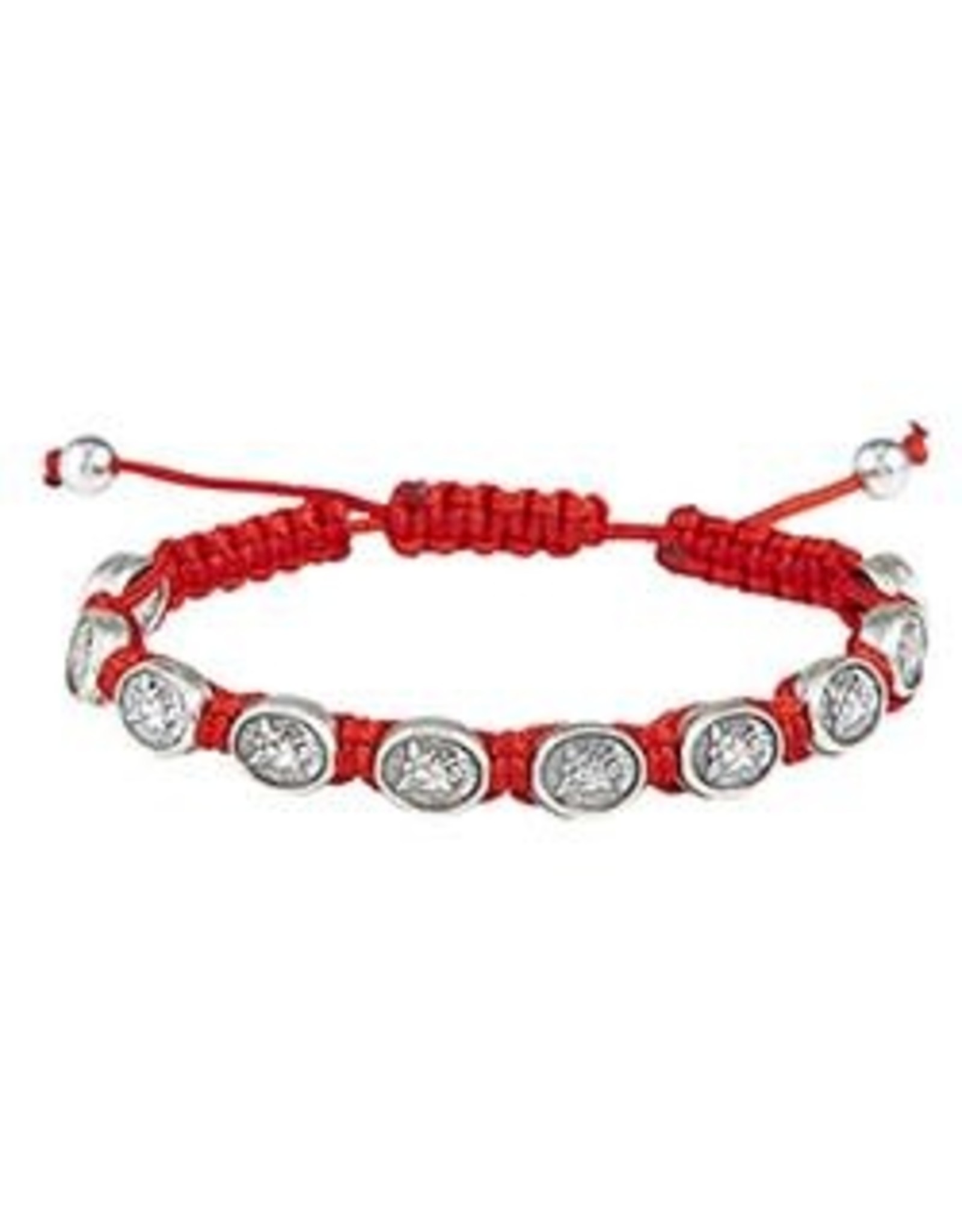 CBC - A St. Michael Medal Cord Bracelet - Red
