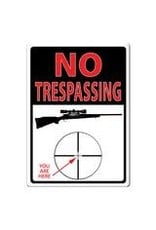 Rivers Edge Products Tin Sign 12"x17" - No Trespassing