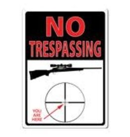 Rivers Edge Products Tin Sign 12"x17" - No Trespassing