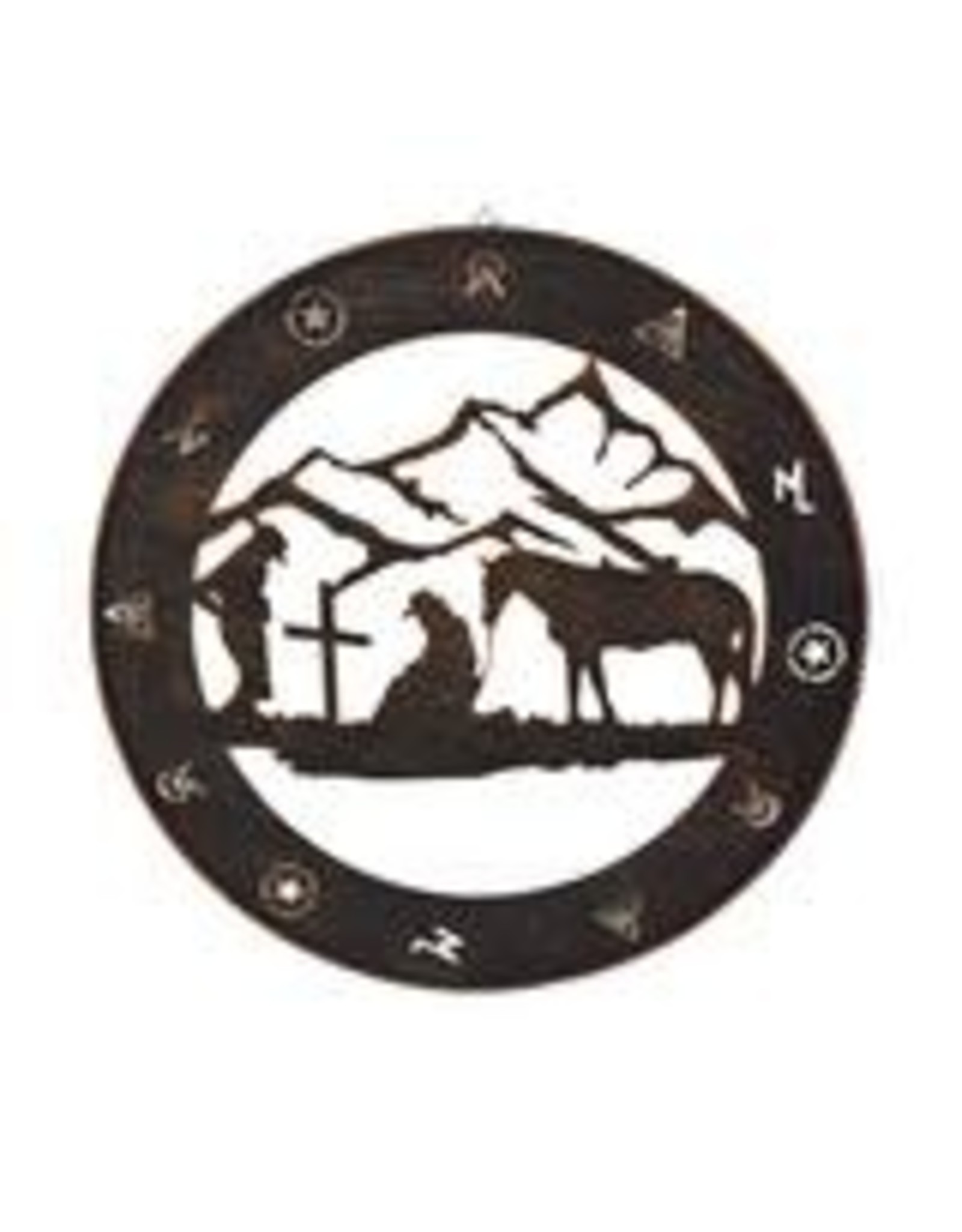 Rivers Edge Products Rustic Metal Wall Art 15in  - Praying Cowboy