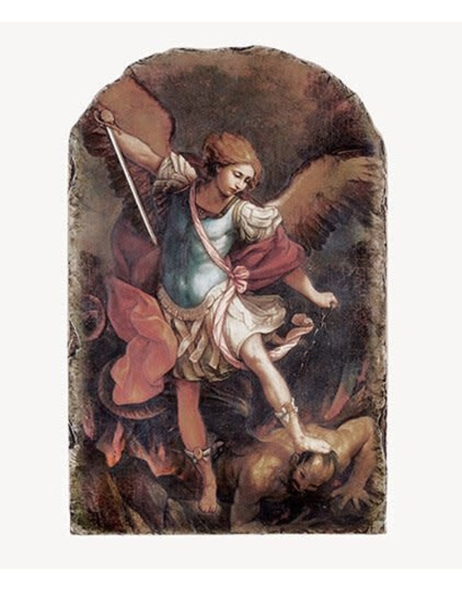 Avalon Gallery St. Michael Archangel Stone Plaque with Stand
