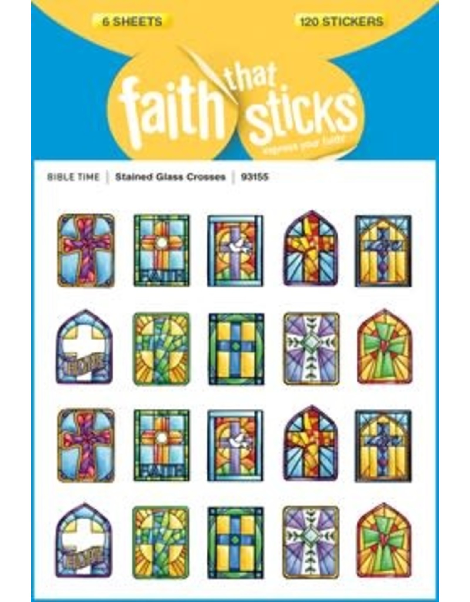 Faith that Sticks Stained Glass Crosses - Stickers