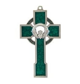 Jeweled Cross Claddagh Celtic Cross - Made in USA