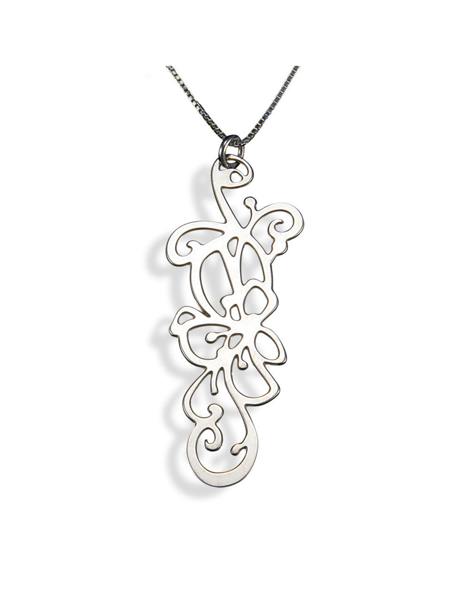 Sterling Silver Blooming Rose Necklace