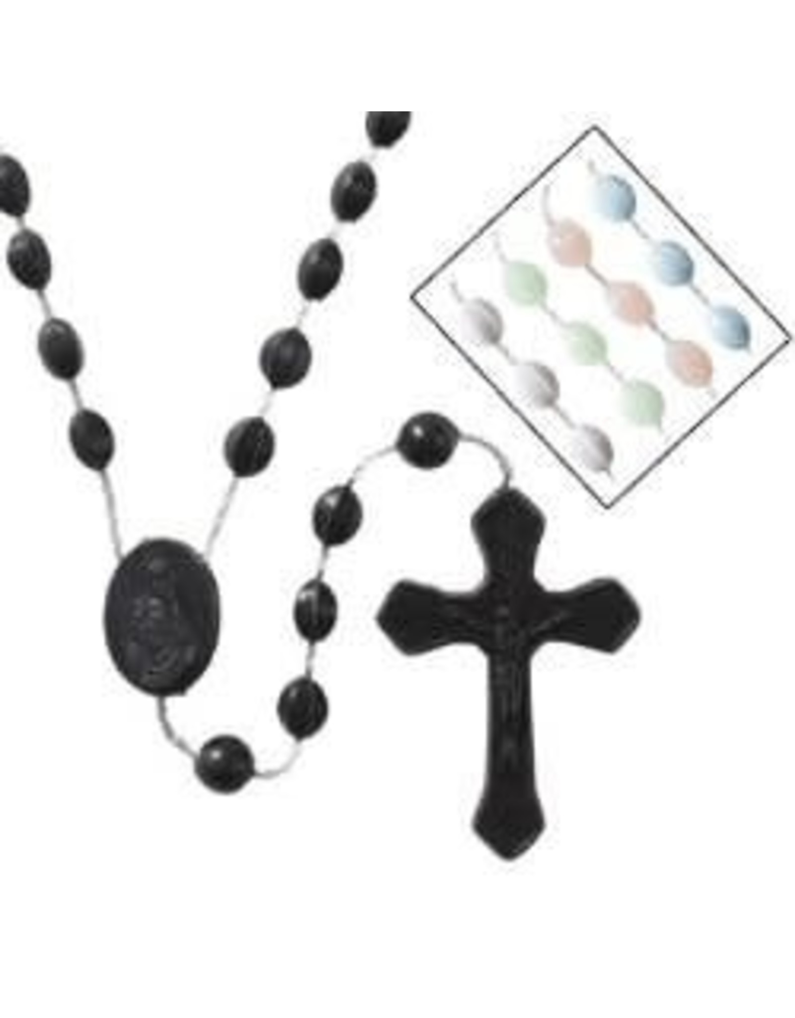 Autom Black  Cord Rosary -2 pc center