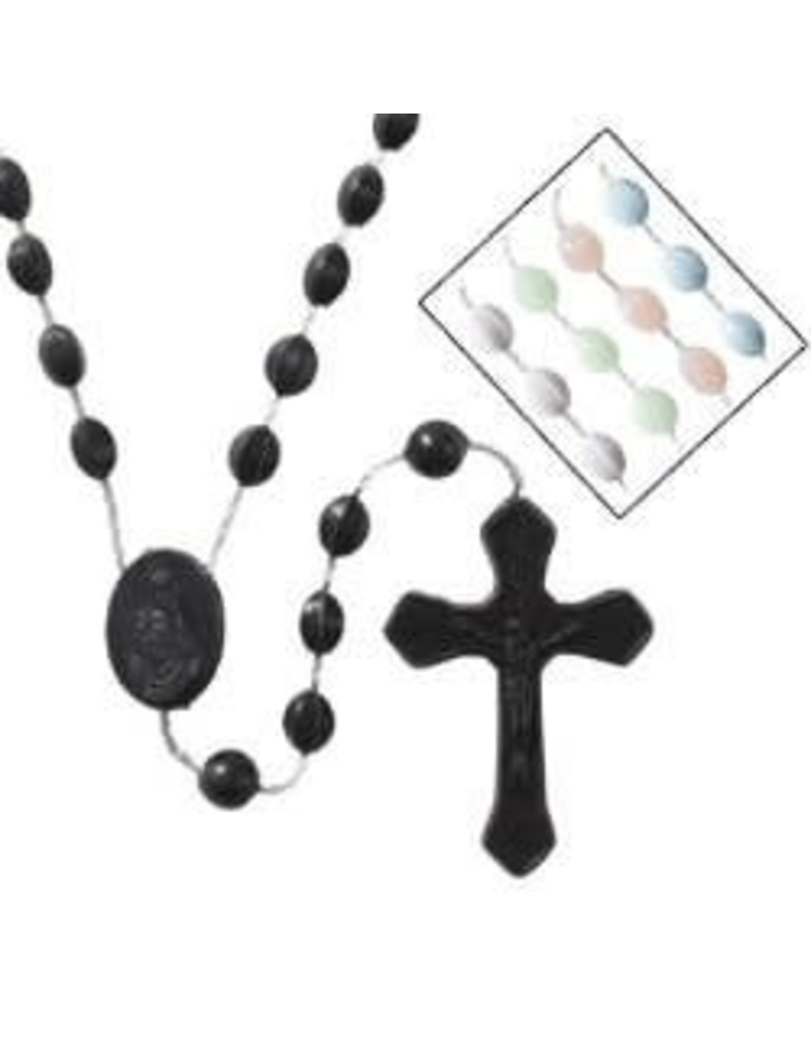 Autom Pink Cord Rosary -2 pc center