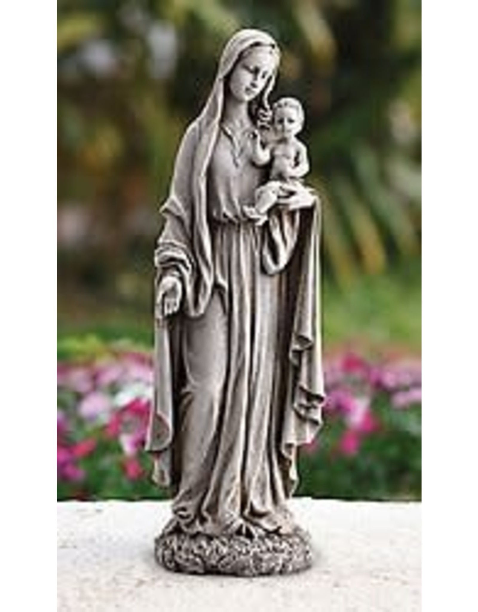 Avalon Gallery 23" Our Lady of Grace and Baby Jesus Garden Statue