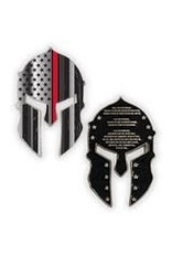 Thin Blue Line USA Challenge Coin - Spartan - Thin Red Line