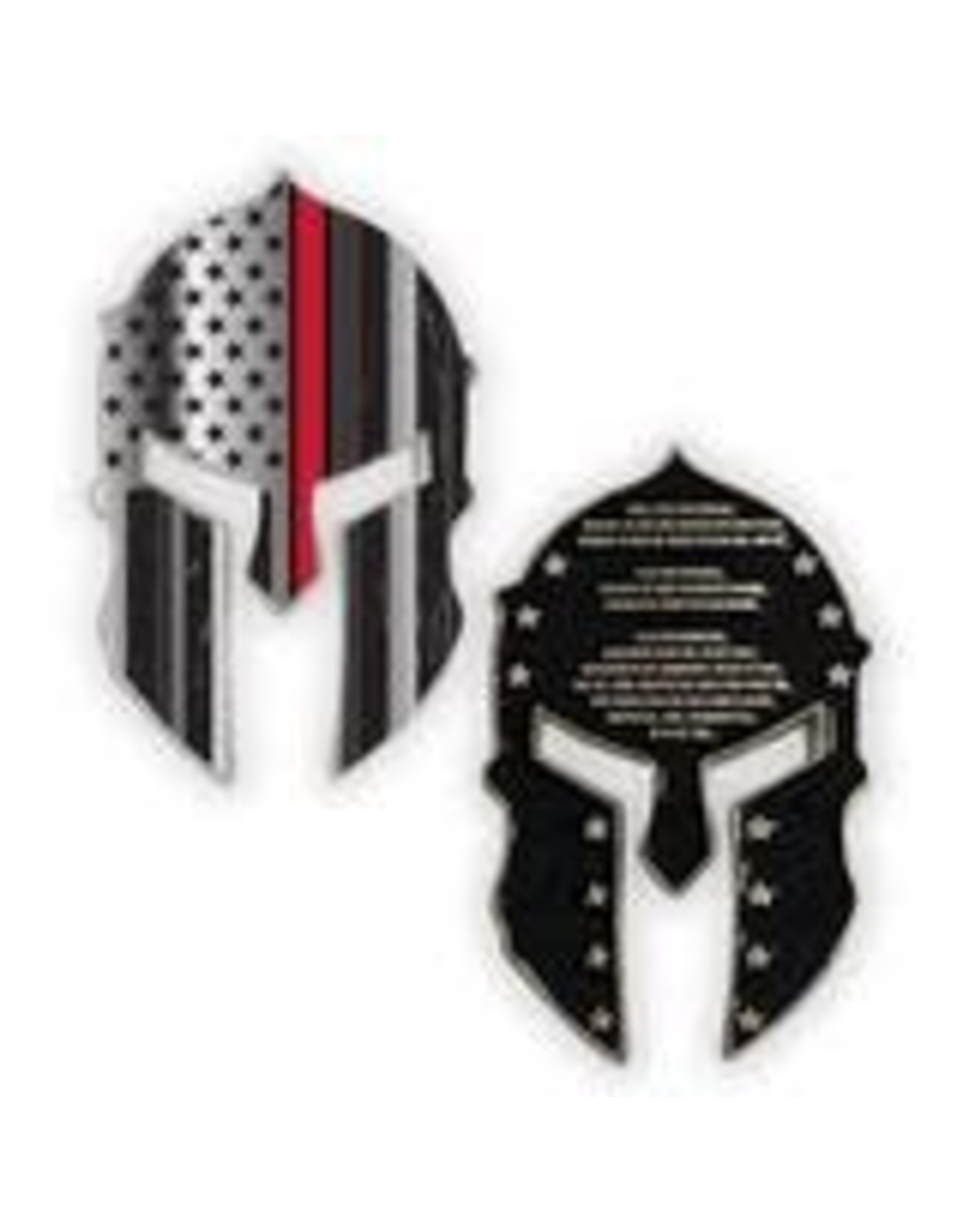 Thin Blue Line USA Challenge Coin - Spartan - Thin Red Line