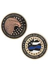 Thin Blue Line USA Challenge Coin - Keeping our cities safe, protected, and free