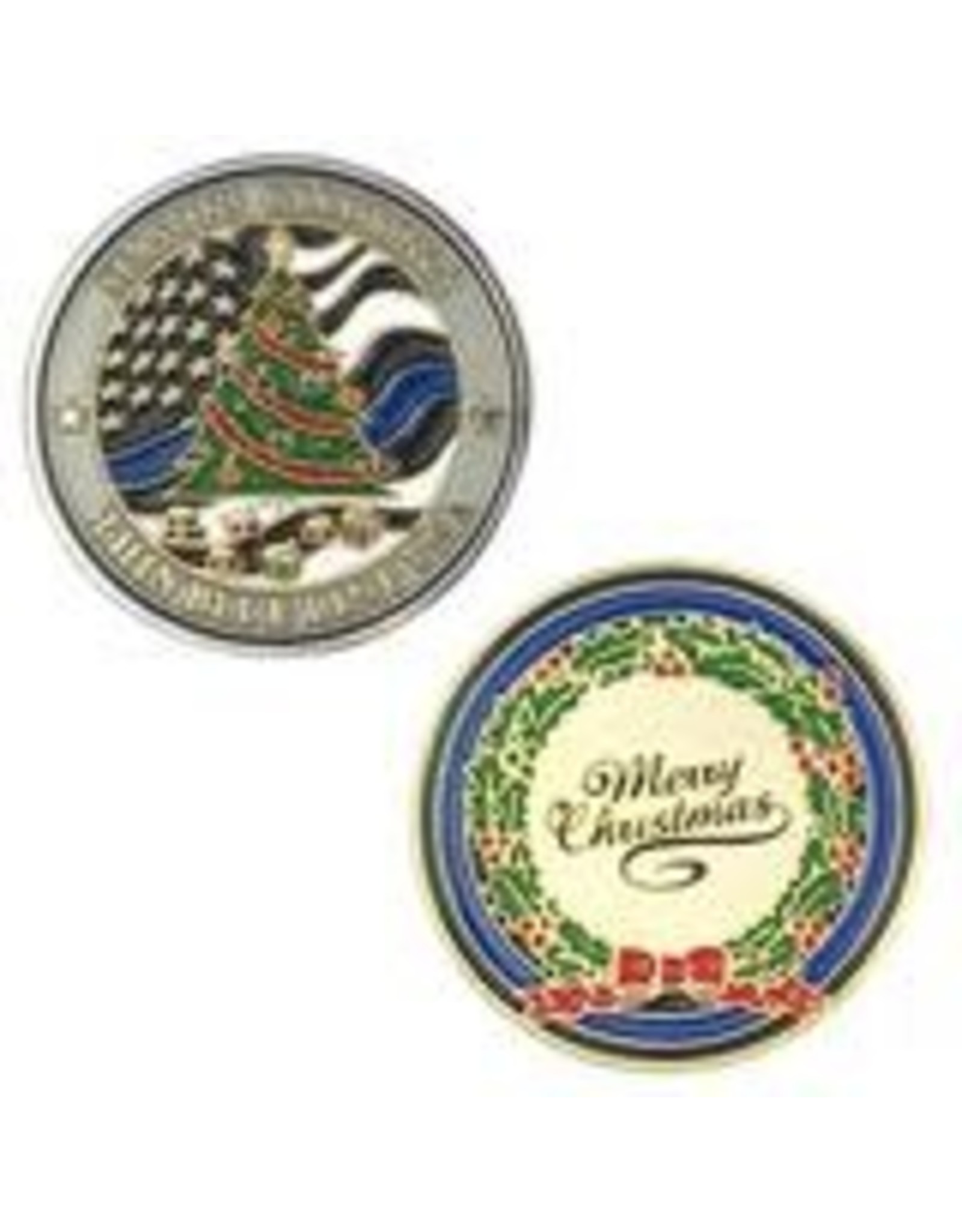 Thin Blue Line USA Challenge Coin - Limited Edition Christmas Season's Greeting