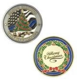 Thin Blue Line USA Challenge Coin - Limited Edition Christmas Season's Greeting