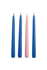 CBC-A 10" Blue and Pink Taper Advent Candles, Set of 4