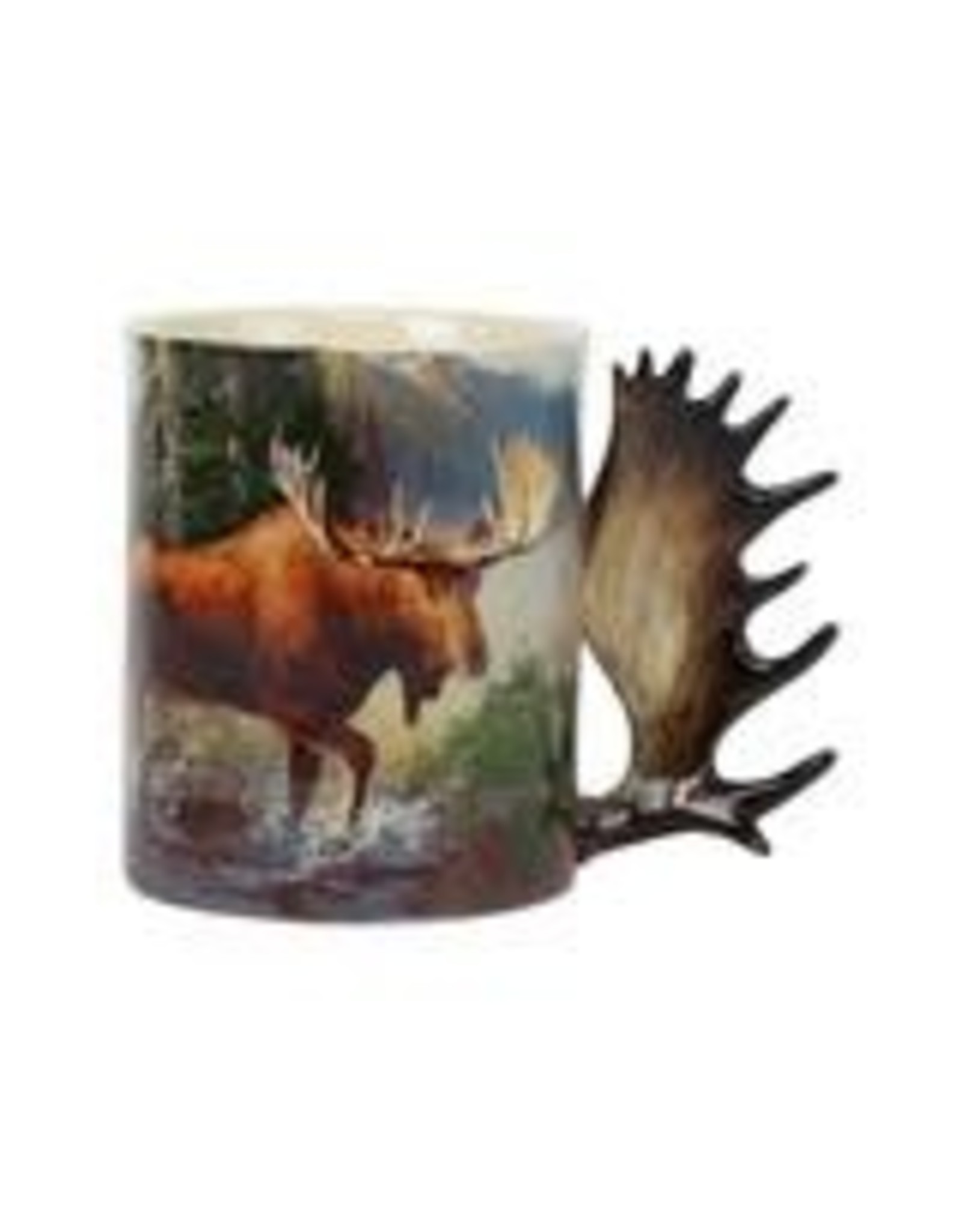 Rivers Edge Products Moose Scene - 3D Ceramic Mug 15oz