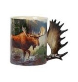 Rivers Edge Products Moose Scene - 3D Ceramic Mug 15oz