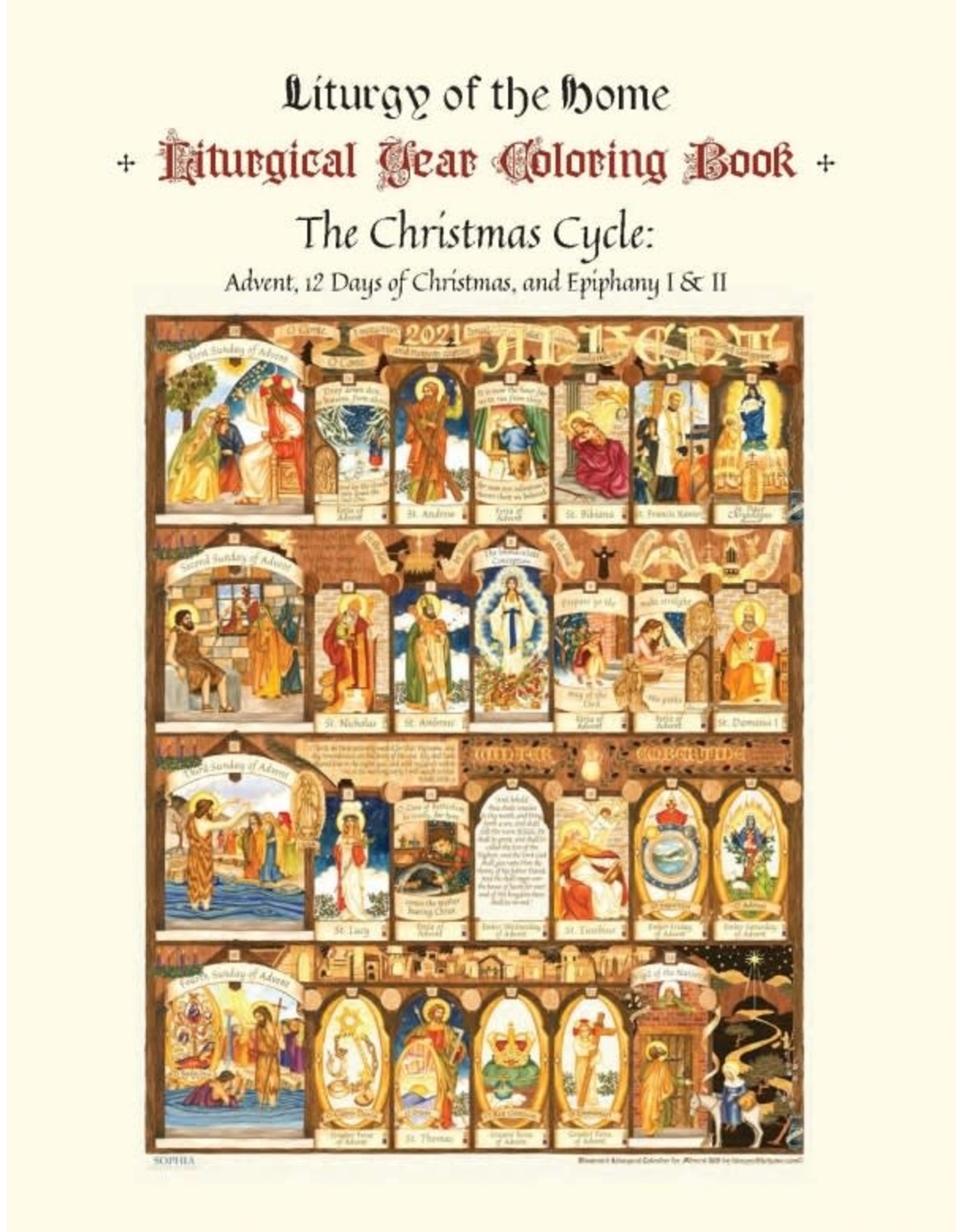 Sophia Press Liturgical Calendar Coloring Book - Christmas